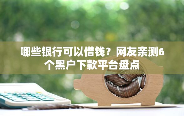 哪些银行可以借钱？网友亲测6个黑户下款平台盘点