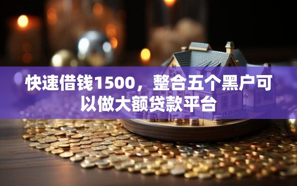 快速借钱1500，整合五个黑户可以做大额贷款平台