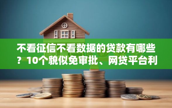 不看征信不看数据的贷款有哪些？10个貌似免审批、网贷平台利息最低合集