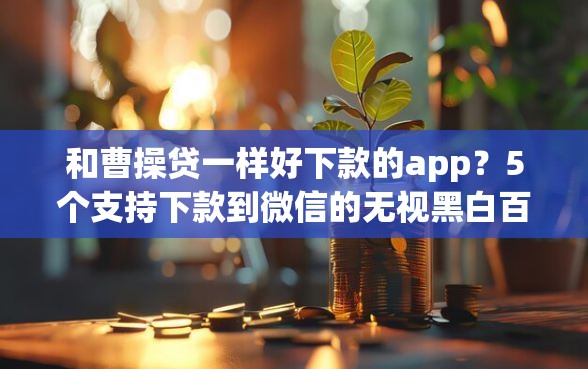 和曹操贷一样好下款的app？5个支持下款到微信的无视黑白百分百下款的借款平台