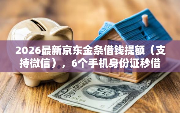 2026最新京东金条借钱提额（支持微信），6个手机身份证秒借现金的软件无私分享
