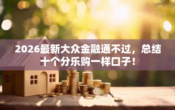 2026最新大众金融通不过，总结十个分乐购一样口子！