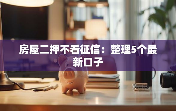 房屋二押不看征信：整理5个最新口子