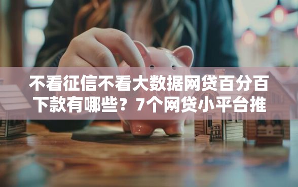 不看征信不看大数据网贷百分百下款有哪些？7个网贷小平台推荐给你