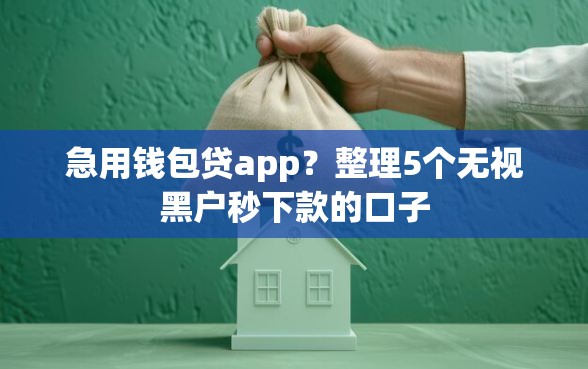 急用钱包贷app？整理5个无视黑户秒下款的口子