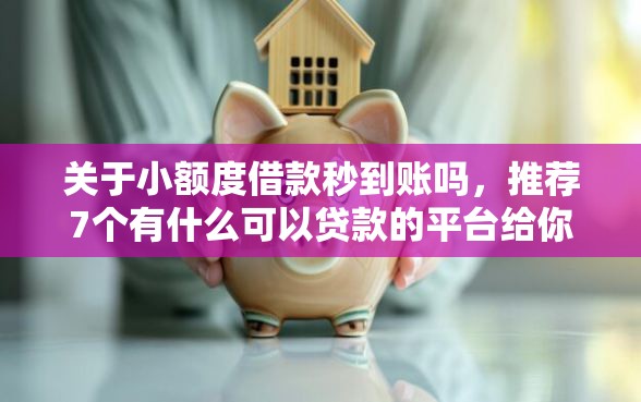 关于小额度借款秒到账吗，推荐7个有什么可以贷款的平台给你