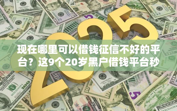 现在哪里可以借钱征信不好的平台？这9个20岁黑户借钱平台秒过小额值得一试