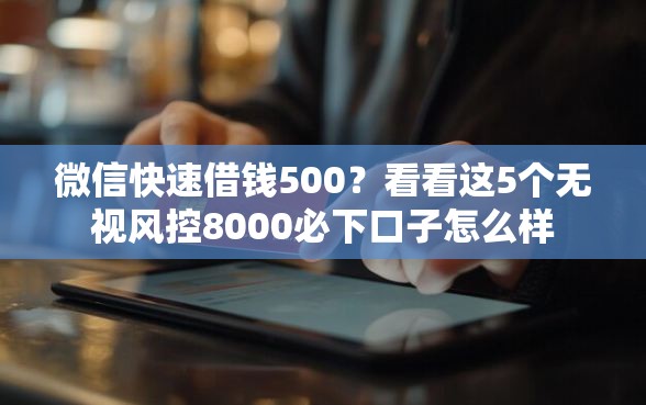 微信快速借钱500？看看这5个无视风控8000必下口子怎么样