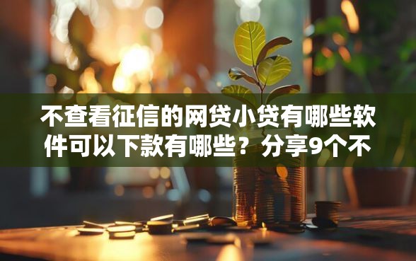 不查看征信的网贷小贷有哪些软件可以下款有哪些？分享9个不查征信好下款的网贷口子