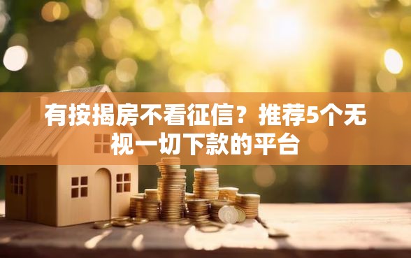 有按揭房不看征信？推荐5个无视一切下款的平台