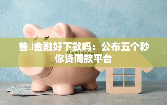 普恵金融好下款吗：公布五个秒你贷同款平台