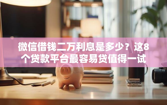 微信借钱二万利息是多少？这8个贷款平台最容易贷值得一试