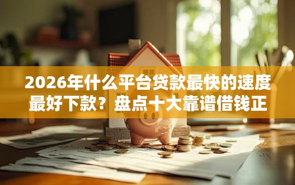 2026年什么平台贷款最快的速度最好下款？盘点十大靠谱借钱正规平台
