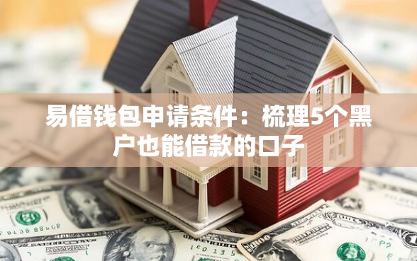 易借钱包申请条件：梳理5个黑户也能借款的口子