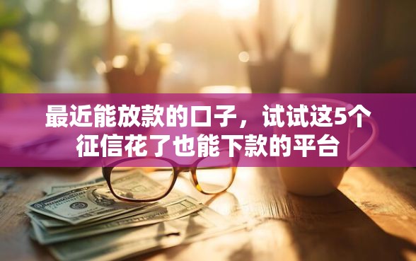 最近能放款的口子，试试这5个征信花了也能下款的平台