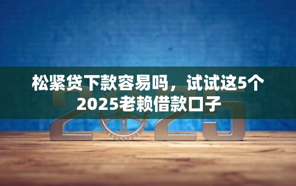 松紧贷下款容易吗，试试这5个2025老赖借款口子