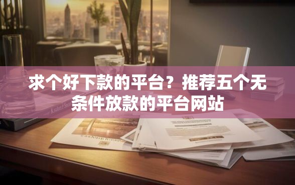 求个好下款的平台？推荐五个无条件放款的平台网站