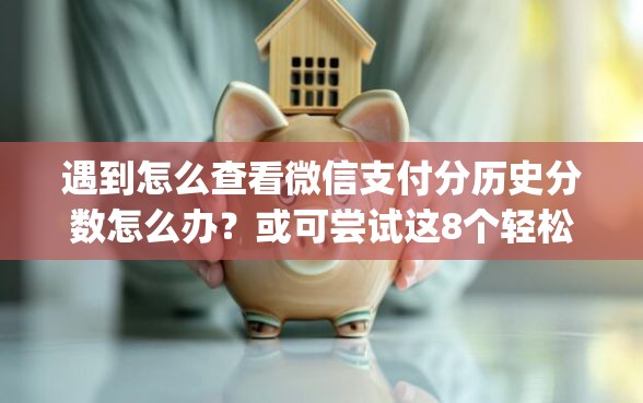 遇到怎么查看微信支付分历史分数怎么办？或可尝试这8个轻松借款无征信记录的app