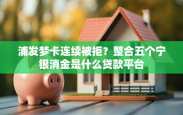 浦发梦卡连续被拒？整合五个宁银消金是什么贷款平台