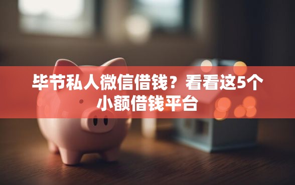 毕节私人微信借钱？看看这5个小额借钱平台