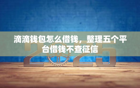 滴滴钱包怎么借钱，整理五个平台借钱不查征信
