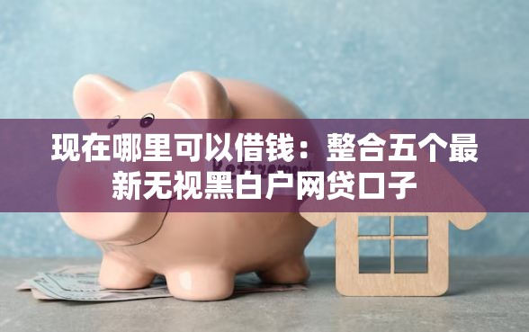 现在哪里可以借钱：整合五个最新无视黑白户网贷口子