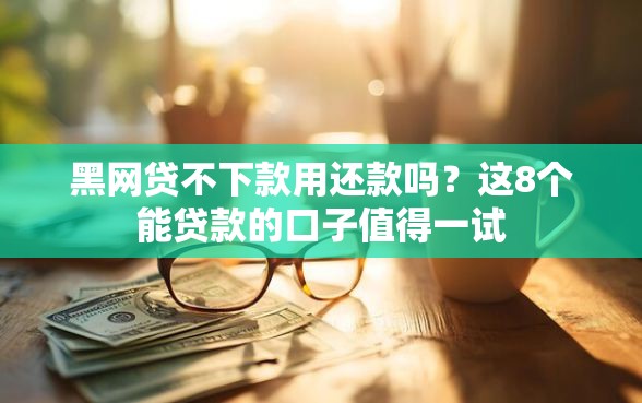 黑网贷不下款用还款吗？这8个能贷款的口子值得一试