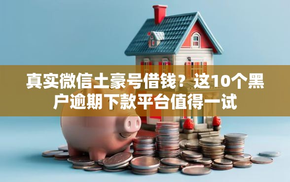 真实微信土豪号借钱？这10个黑户逾期下款平台值得一试