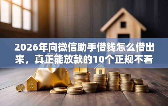 2026年向微信助手借钱怎么借出来，真正能放款的10个正规不看征信的小额贷款口子推荐