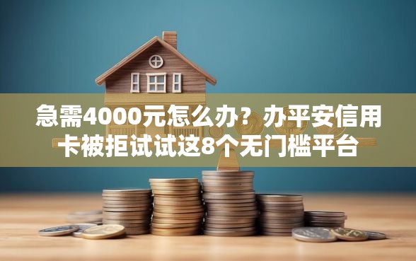 急需4000元怎么办？办平安信用卡被拒试试这8个无门槛平台