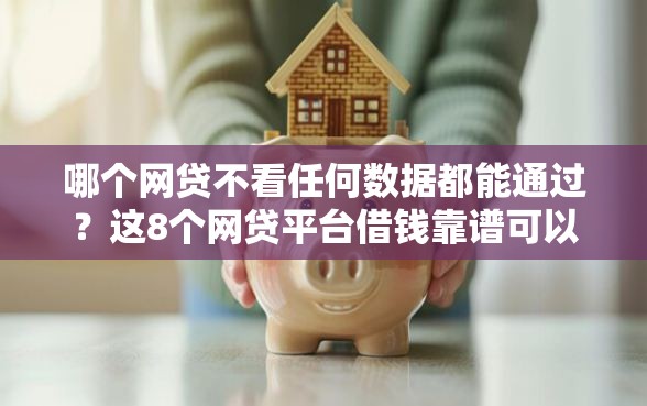 哪个网贷不看任何数据都能通过？这8个网贷平台借钱靠谱可以试试