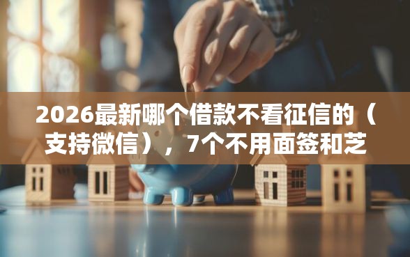 2026最新哪个借款不看征信的（支持微信），7个不用面签和芝麻分的贷款口子无私分享