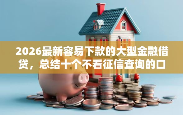 2026最新容易下款的大型金融借贷，总结十个不看征信查询的口子！
