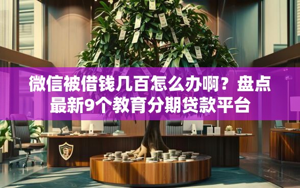 微信被借钱几百怎么办啊？盘点最新9个教育分期贷款平台