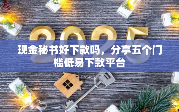 现金秘书好下款吗，分享五个门槛低易下款平台