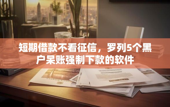 短期借款不看征信，罗列5个黑户呆账强制下款的软件