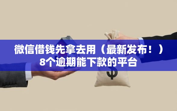 微信借钱先拿去用（最新发布！）8个逾期能下款的平台