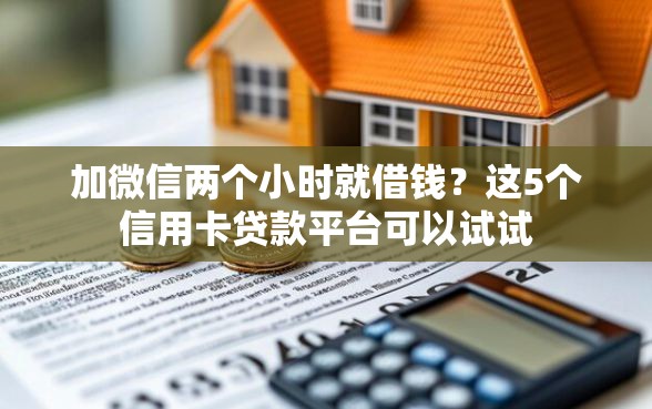 加微信两个小时就借钱？这5个信用卡贷款平台可以试试