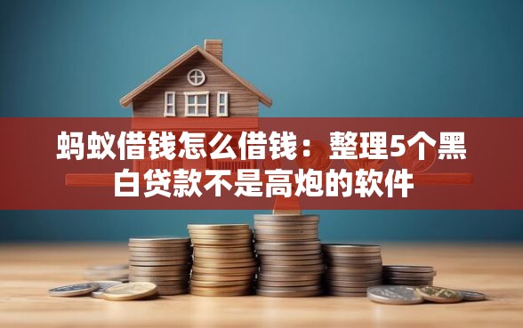 蚂蚁借钱怎么借钱：整理5个黑白贷款不是高炮的软件