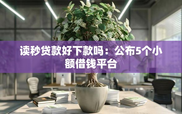 读秒贷款好下款吗：公布5个小额借钱平台