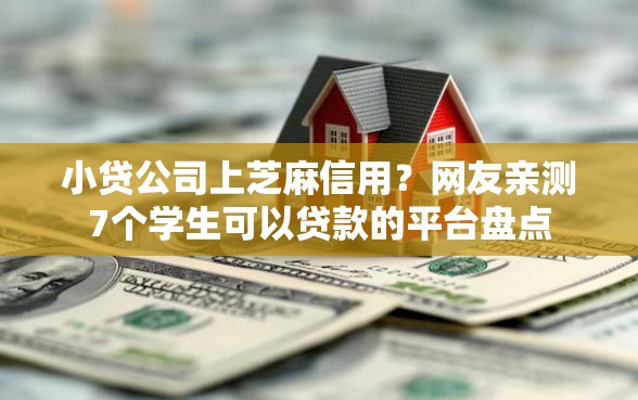 小贷公司上芝麻信用？网友亲测7个学生可以贷款的平台盘点