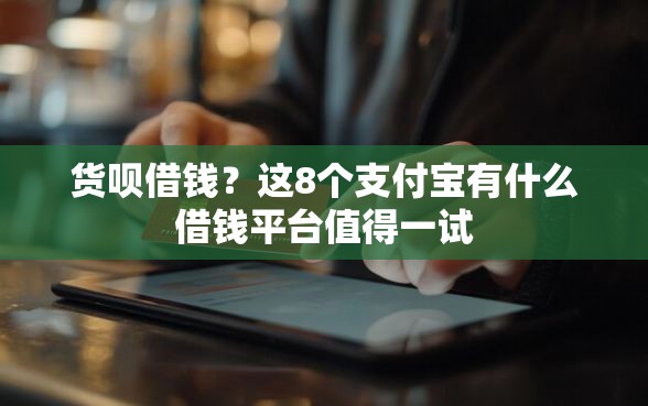 货呗借钱？这8个支付宝有什么借钱平台值得一试