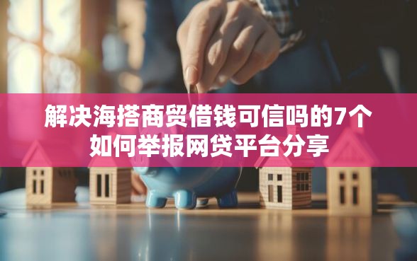 解决海搭商贸借钱可信吗的7个如何举报网贷平台分享