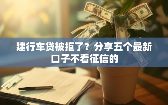 建行车贷被拒了？分享五个最新口子不看征信的