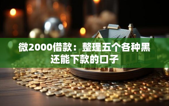 微2000借款：整理五个各种黑还能下款的口子