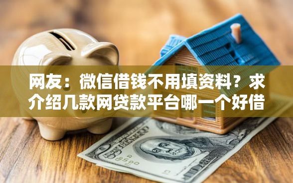 网友:微信借钱不用填资料?求介绍几款网贷款平台哪一个好借钱 网友:微信借钱不用填资料?求介绍几款网贷款平台哪一个好借钱