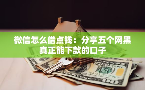 微信怎么借点钱：分享五个网黑真正能下款的口子