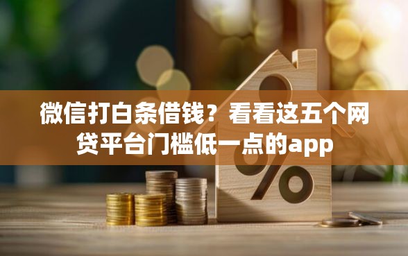 微信打白条借钱？看看这五个网贷平台门槛低一点的app