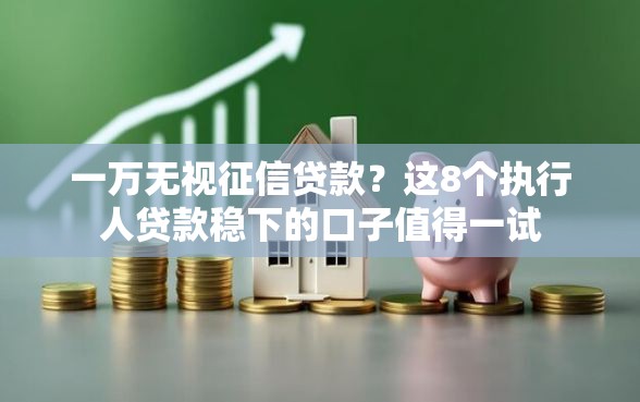 一万无视征信贷款？这8个执行人贷款稳下的口子值得一试