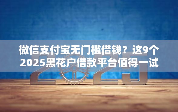 微信支付宝无门槛借钱？这9个2025黑花户借款平台值得一试